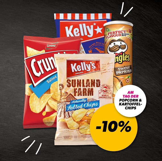 Popcorn & Kartoffelchips soweit das Auge reicht!